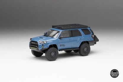 DTG0016-FR GCD Gaincorp Products 1/64 Toyota 4Runner TRD PRO Overland CavalryFront Runner x DiecastTalk Blue