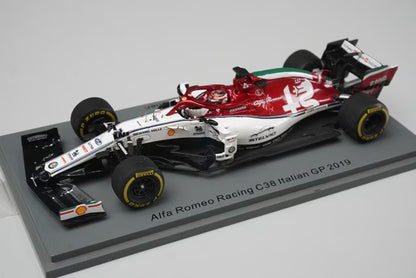 1:43 Spark S6097 Alfa Romeo Racing C38 #7 K. Raikkonen, Italian GP 2019