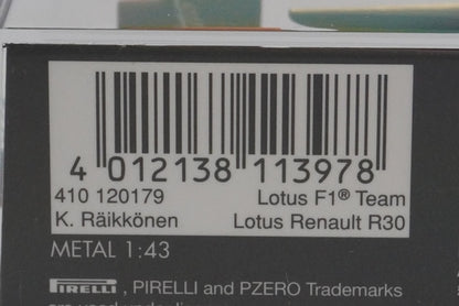 1:43 MINICHAMPS 410120179 Lotus F1 Team Renault R30 Valencia 2012 #9 model car