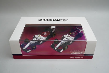 1:43 MINICHAMPS 447180916 AlfaRomeo Sauber F1 C37 Ferrari 2018 #9 #16 2cars set model cars