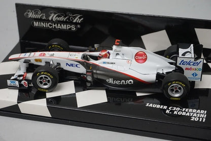 1:43 MINICHAMPS 410110016 Sauber C30 Ferrari 2011 #16 Kamui Kobayashi
