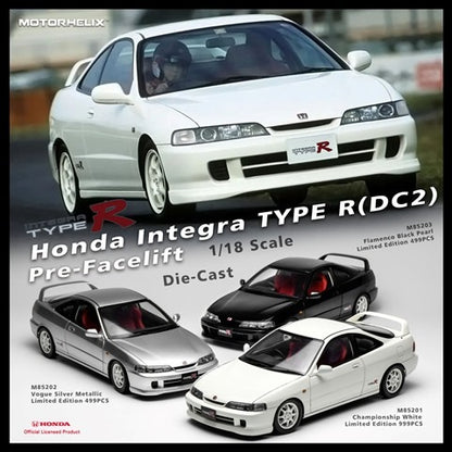 M85202 MOTORHELIX 1:18 Honda Integra Type R DC2 Early Version Vogue Silver Metallic model car