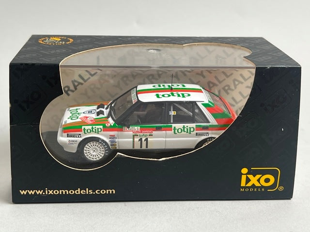 1:43 ixo SCR003 LANCIA DELTA HF 4WD TOTIP SAN REMO RALLY 1987 #11 A. Fiorio L. Pirola model car