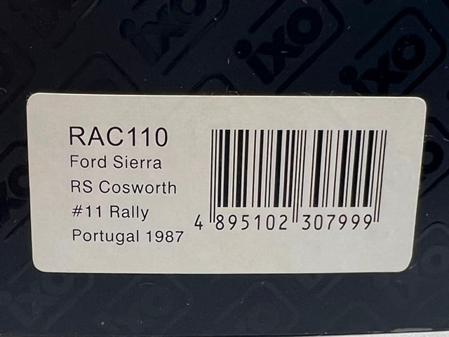 1:43 ixo RAC110 Ford Sierra RS Cosworth Portugal Rally 1987 #11 C. Sainz L. Moya model car