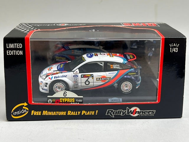 1:43 VITESSE SKW022 Ford Focus WRC CYPRUS Rally 2000 #6 C. Sainz L. Moya model car