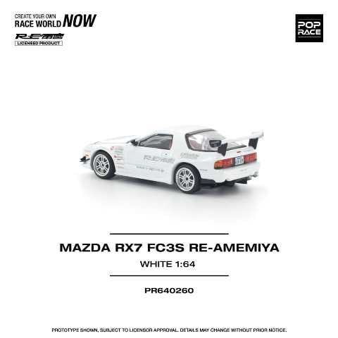 [ Pre-order ] PR640260 POP RACE 1:64 Mazda Amemiya RX7 FC3S RE-AMEMIYA White