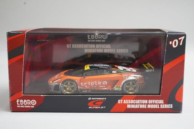 1:43 EBBRO 43963 Lamborghini Triple A Gallardo RG-3 Super GT300 2007 #66 model car