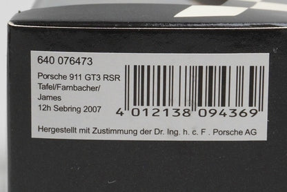 1:64 MINICHAMPS 640076473 Porsche 911 GT3 RSR Sebring 2007 #73 model car