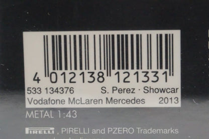 1:43 MINICHAMPS 533134376 Vodafone McLaren Mercedes 2013 #6 model car