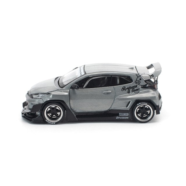 [ Pre-order ] PR640329 POP RACE 1:64 PANDEM GR YARIS RAW METAL Pandem GR Yaris RAW Finish