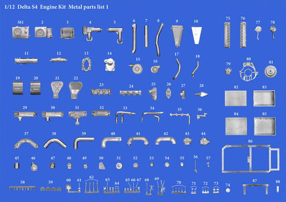 KE015 Model Factory Hiro 1:12 Delta S4 Engine Kit