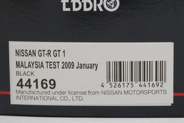 1:43 EBBRO 44169 Nissan GT-R GT1 Malaysia Test 2009 #23 model car