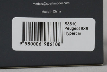 1:43 Spark S8610 Peugeot 9X8 Hypercar model car