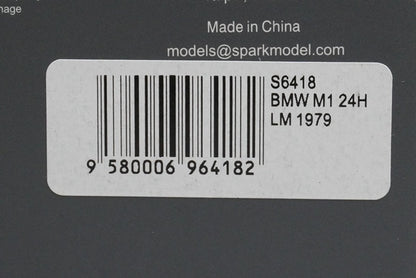 1:43 SPARK S6418 BMW M1 Le Mans 24H 1979 #16 model car