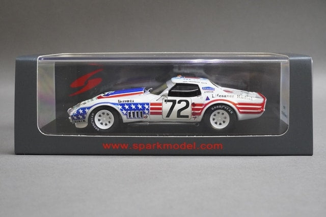 1:43 SPARK S5075 Chevrolet Corvette Le Mans 1972 #72 model car