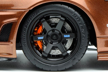 M83414 MOTORHELIX 1:18 Nissan Skyline GT-R R34 Customised Version Metal Bronze model car