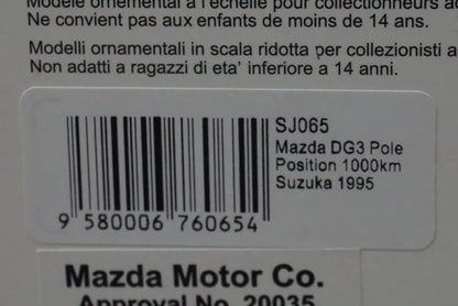 1:43 SPARK SJ065 Mazda DG3 Pole Position 1000km Suzuka 1995 #2 model car