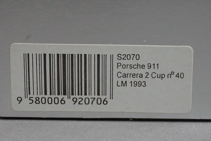 1:43 SPARK S2070 Porsche 911 Carrera 2 Cup Le Mans 1993 #40 model car