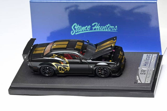 [ Pre-order ] Stance Hunters SH 1:64 Dodge Challenger SRT Hellcat Midnight Matt Black