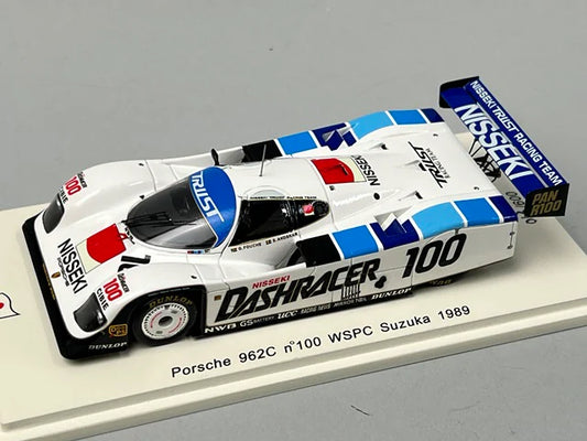 1:43 Spark SJ025 Porsche 962C WSPC Suzuka 1989 #100 G.Fouche S.Andsker model car