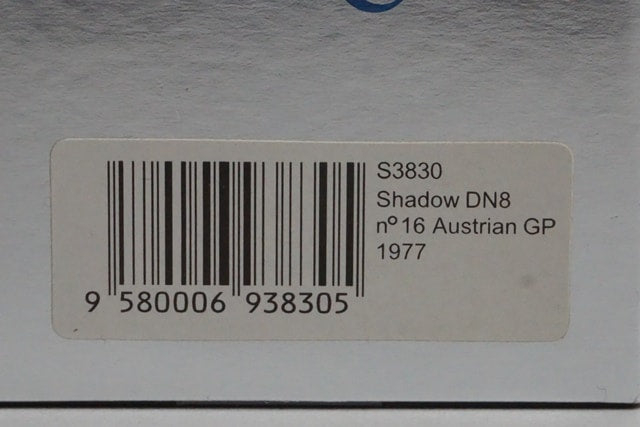 1:43 SPARK S3830 Shadow DN8 Austrian GP 1977 #16 A. Merzario model car