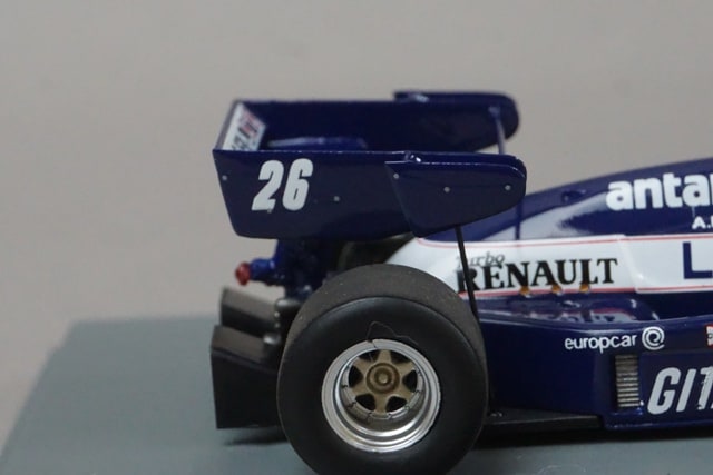 1:43 Spark S7417 Ligier JS23 South African GP 5th 1984 #26 A. de Cesaris