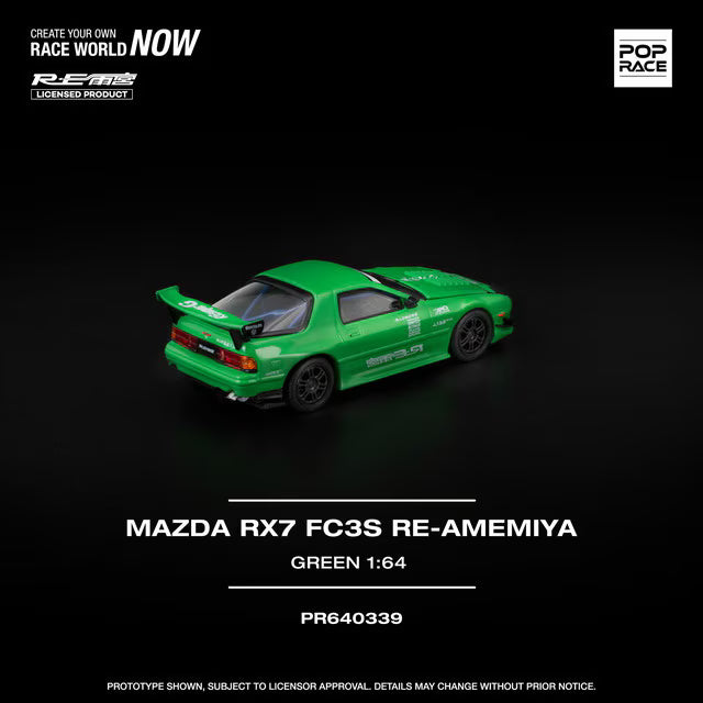 [ Pre-order ] PR640339 POP RACE 1:64 Mazda RX7 (FC3S) RE-AMEMIYA Green