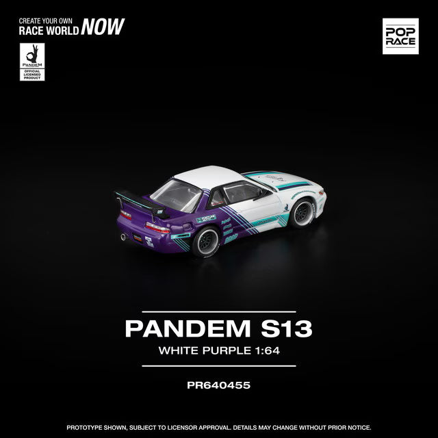 [ Pre-order ] PR640455 POP RACE 1:64 PANDEM S13 White/Purple