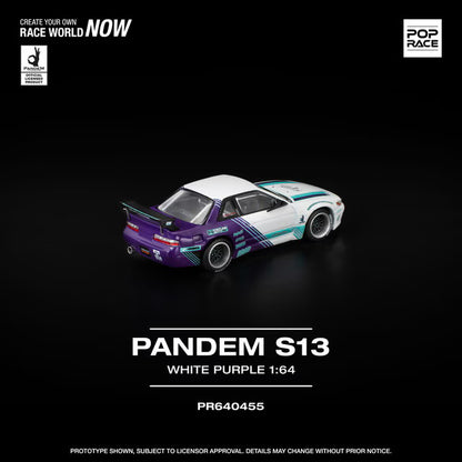 [ Pre-order ] PR640455 POP RACE 1:64 PANDEM S13 White/Purple