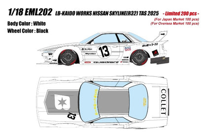 EML202 Make Up EIDOLON 1:18 Nissan LB-KAIDO WORKS NISSAN SKYLINE (R32) Tokyo Auto Salon 2025