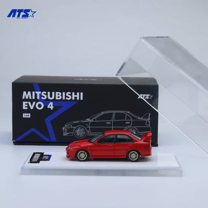 [ Pre-order ] ATS881003 ATS 1:64 Mitsubishi Lancer Evolution IV Red (Opening and Closing Hood)