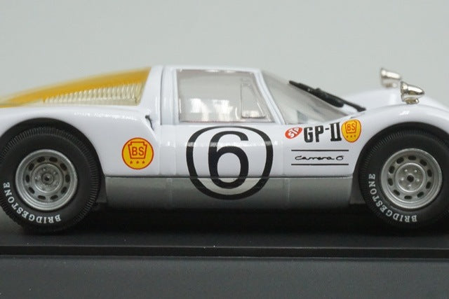 1:43 EBBRO 43371 Porsche 906 Carrera 6 Japanese GP 1967 #6 White model car
