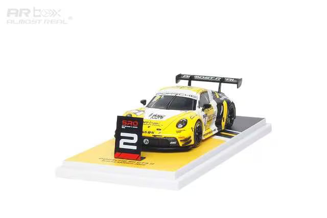 640001001 AR Box [Almost Real Model] 1:64 Porsche 992 GT3 R Yellow Suzuka 1000km 2025 #7