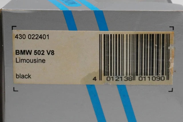 1:43 MINICHAMPS 430022401 BMW 502 V8 Limousine Black