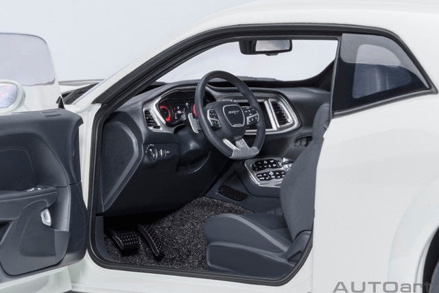 [ Pre-order ] 71766 AUTOart 1:18 Dodge Challenger SRT Super Stock 2023 (White with Carbon Black Stripes <Knuckle White>)