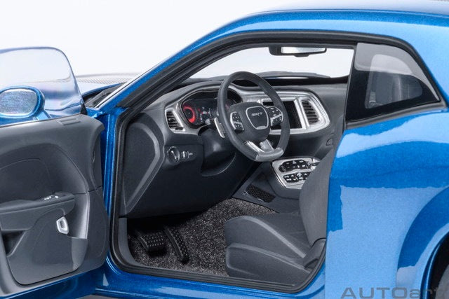 [ Pre-order ] 71767 AUTOart 1:18 Dodge Challenger SRT Super Stock 2023 (Pearl Blue with Carbon Black Stripes <FROSTBITE>)