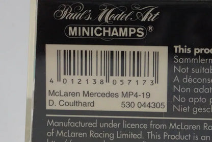 1:43 MINICHAMPS 530044305 McLaren Mercedes MP4-19 #5 D. Coulthard
