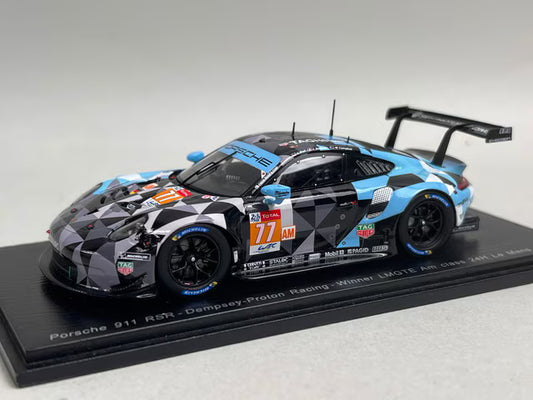 1:43 Spark S7039 Porsche 911 RSR Dempsey Proton Racing LMGTE Am class Le Mans 24 Hours Winner 2018 #77