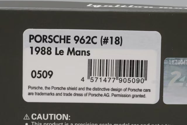 1:43 ignition model IG0509 Porsche 962C Le Mans 1988 #18