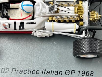 1:43 Spark S6228 Honda RA302 Practice Italian GP 1968 #14 J. Surtees