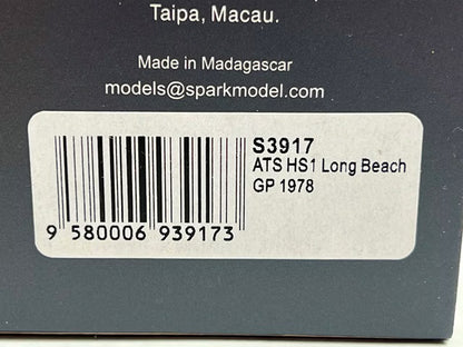 1:43 Spark S3917 ATS HS1 Long Beach GP 1978 #10 J-P. Jarier