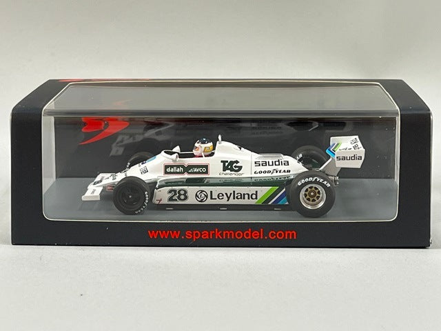 1:43 Spark S6993 Williams FW07B Monaco GP Winner 1980 #28 C. Reutemann