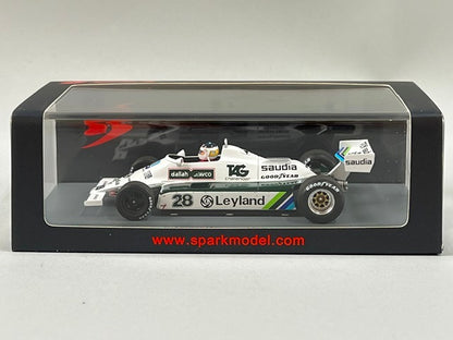 1:43 Spark S6993 Williams FW07B Monaco GP Winner 1980 #28 C. Reutemann