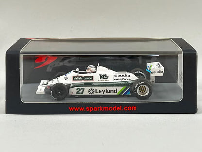 1:43 Spark S6992 Williams FE07B British GP Winner 1980 #27 A. Jones