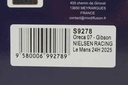 1:43 Spark S9278 Oreca 07 Gibson Nielsen Racing Le Mans 24H 2025 #24