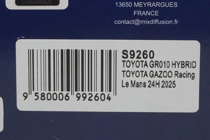 1:43 Spark S9260 Toyota GR010 Hybrid Toyota Gazoo Racing Le Mans 24H 2025 #8
