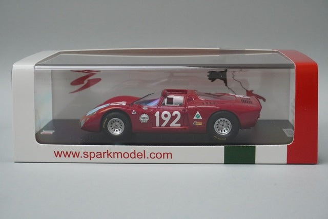 1:43 Spark SI034 Alfa Romeo T33-2 Targa Florio 3rd 1968 #192 L. Bianchi / M. Casoni