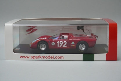 1:43 Spark SI034 Alfa Romeo T33-2 Targa Florio 3rd 1968 #192 L. Bianchi / M. Casoni