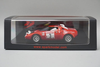 1:43 Spark S9070 Lancia Stratos HF Tour de Corse 1972 #3 S. Munari / M. Manucci