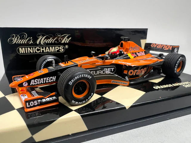 1:43 MINICHAMPS 430010085 Orange Arrows Asiatech Show Car 2001 #15 E. Bernoldi